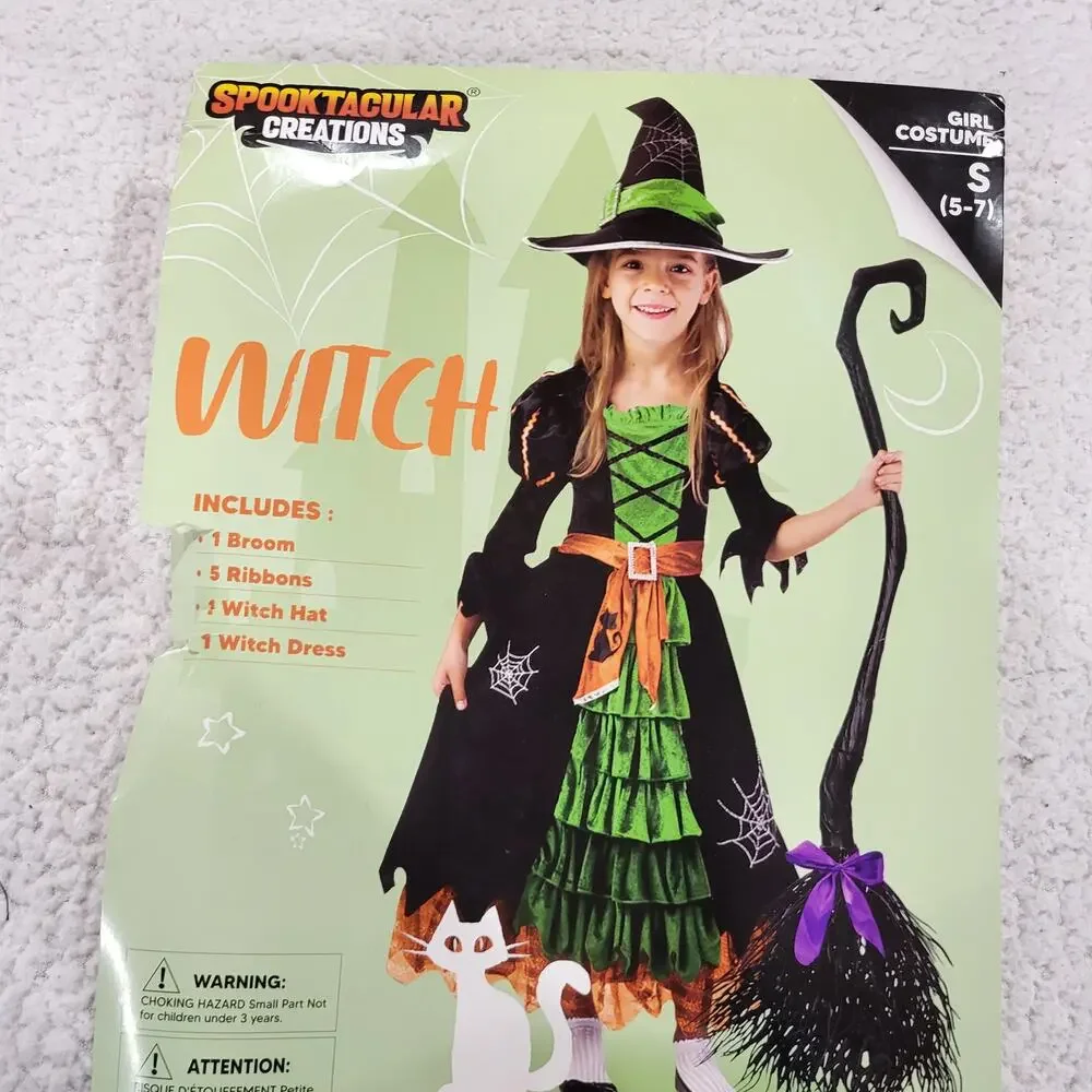 Halloween Costume Spooktacular Creations Fairytale Witch Dress Girls sz Small